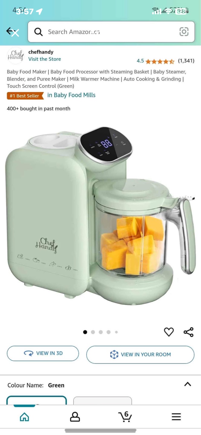 Chefhandy Baby Food Processor - Green - photo 4