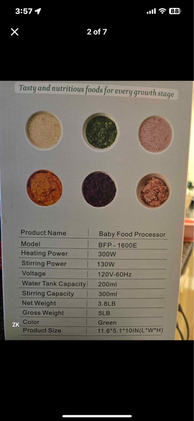 Chefhandy Baby Food Processor - Green - photo 5