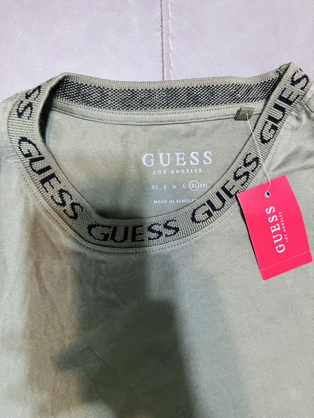 Guess Men's Olive Green T-Shirt, Size XL - photo 2