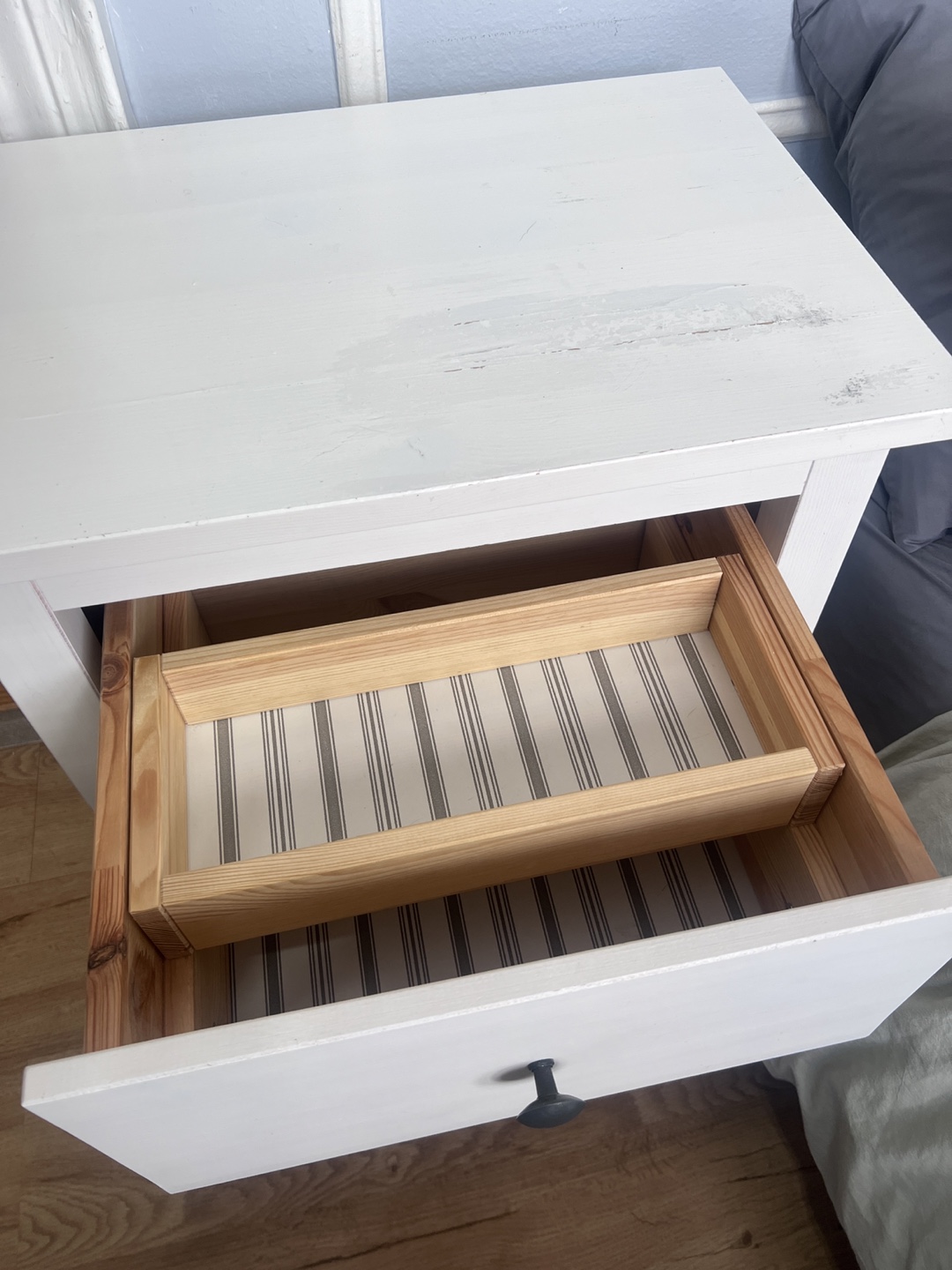 White Two-Drawer Nightstand - photo 5