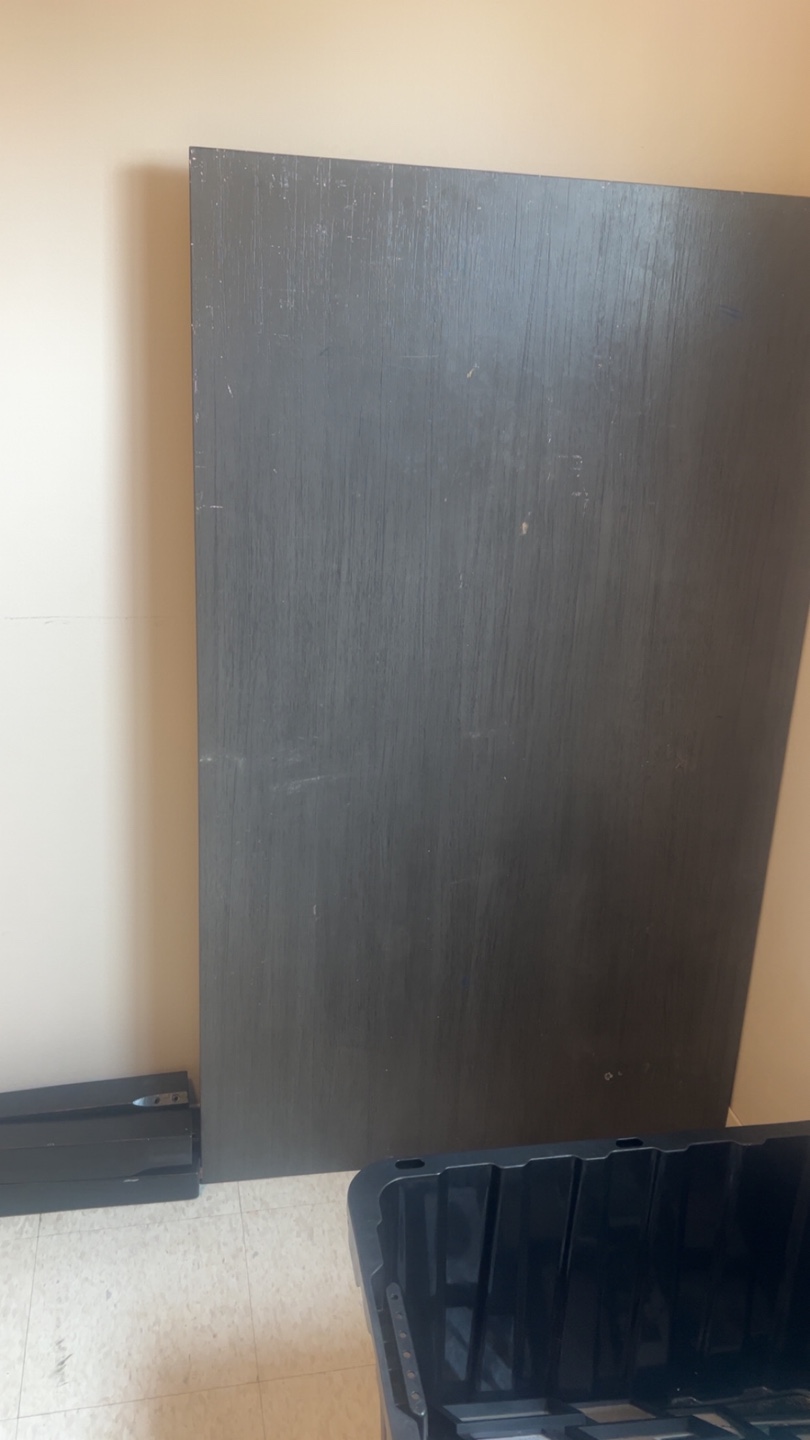 Dark Grey Fabric Dining table and 4 chairs