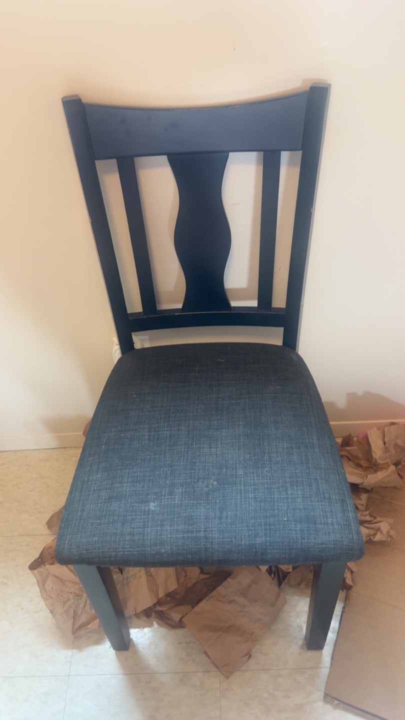 Dark Grey Fabric Dining table and 4 chairs - photo 2