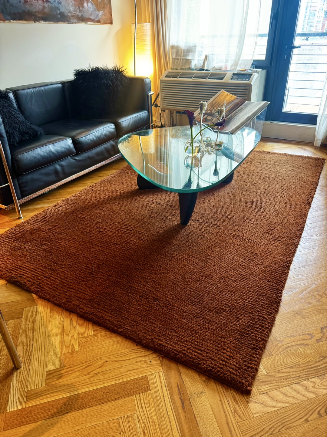 Large Brown / brick red Area Rug - photo 4