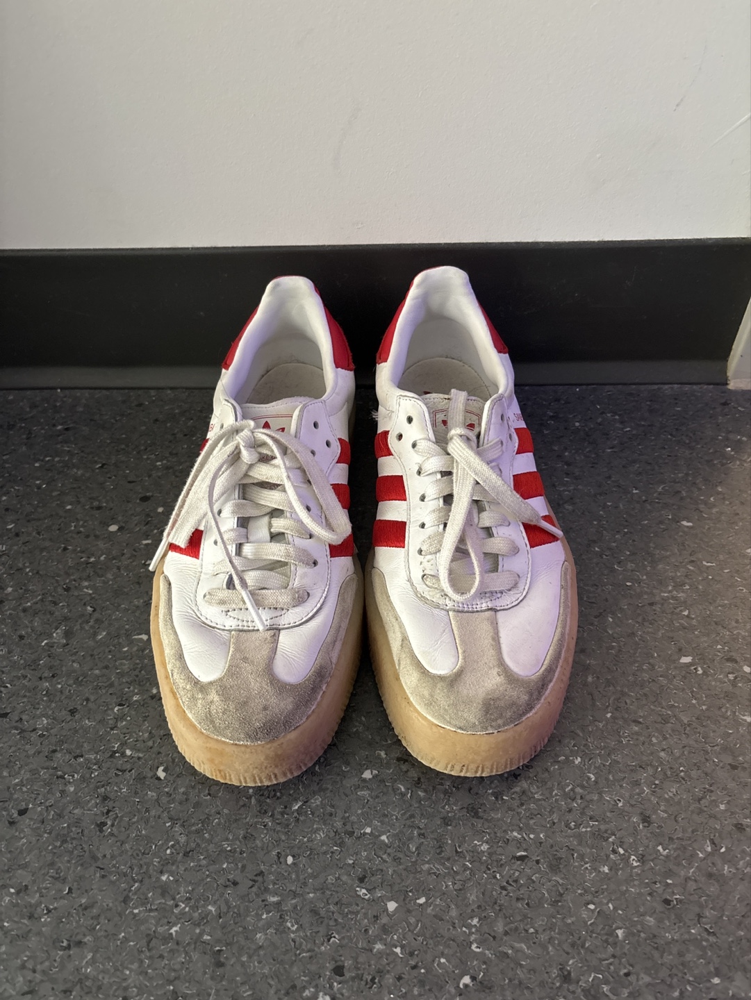 Adidas Samba Sneakers - White and Red