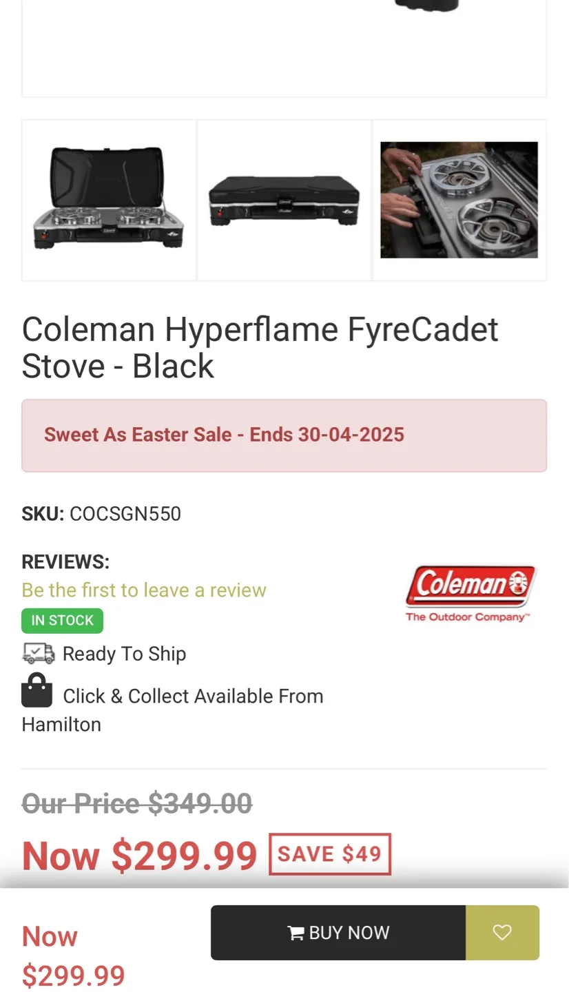 Coleman Hyperflame FyreCadet Stove 💚 image indicator(4)