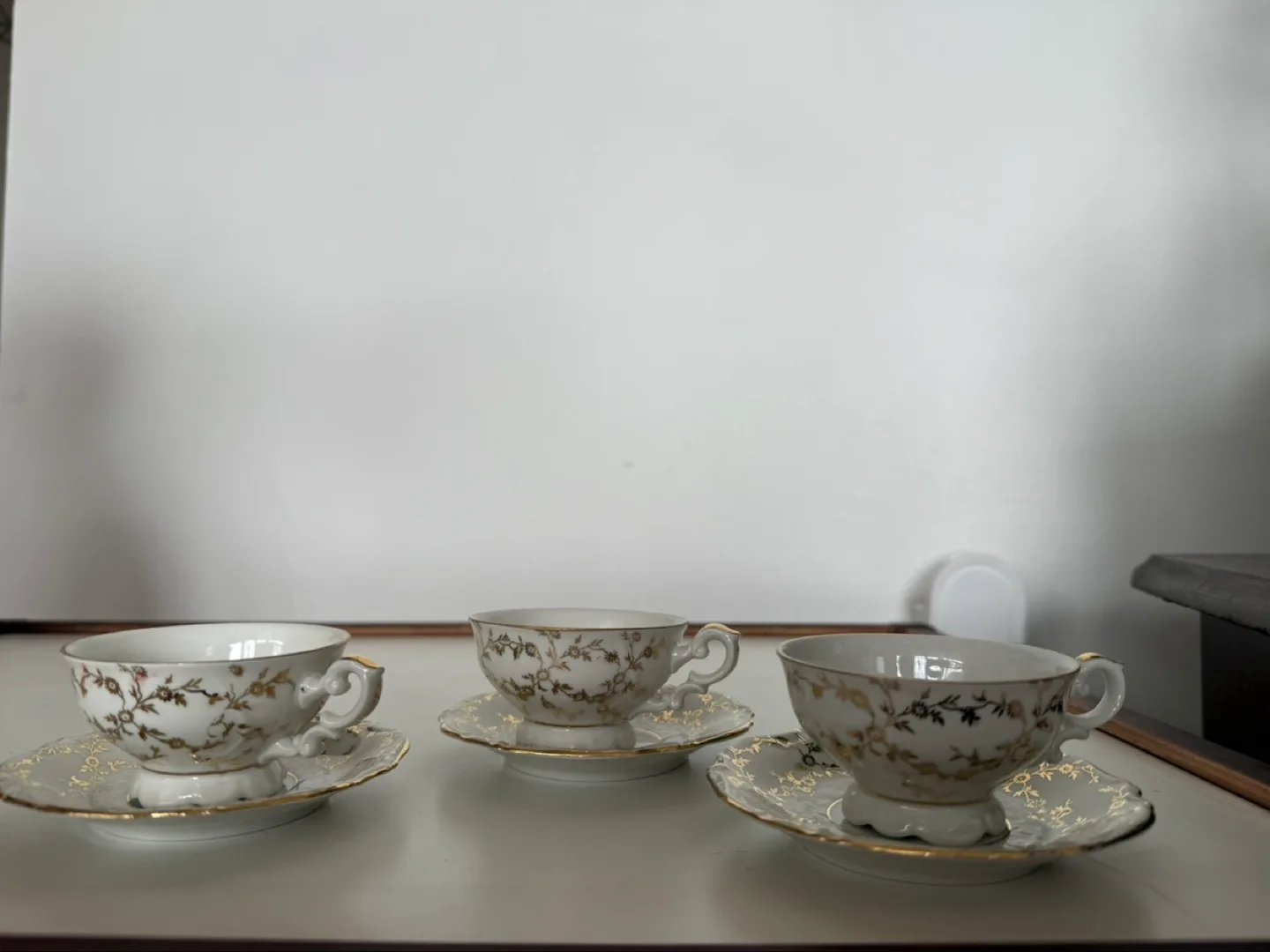 Vintage Bavaria Teacups and Saucers Set of Three image indicator(2)