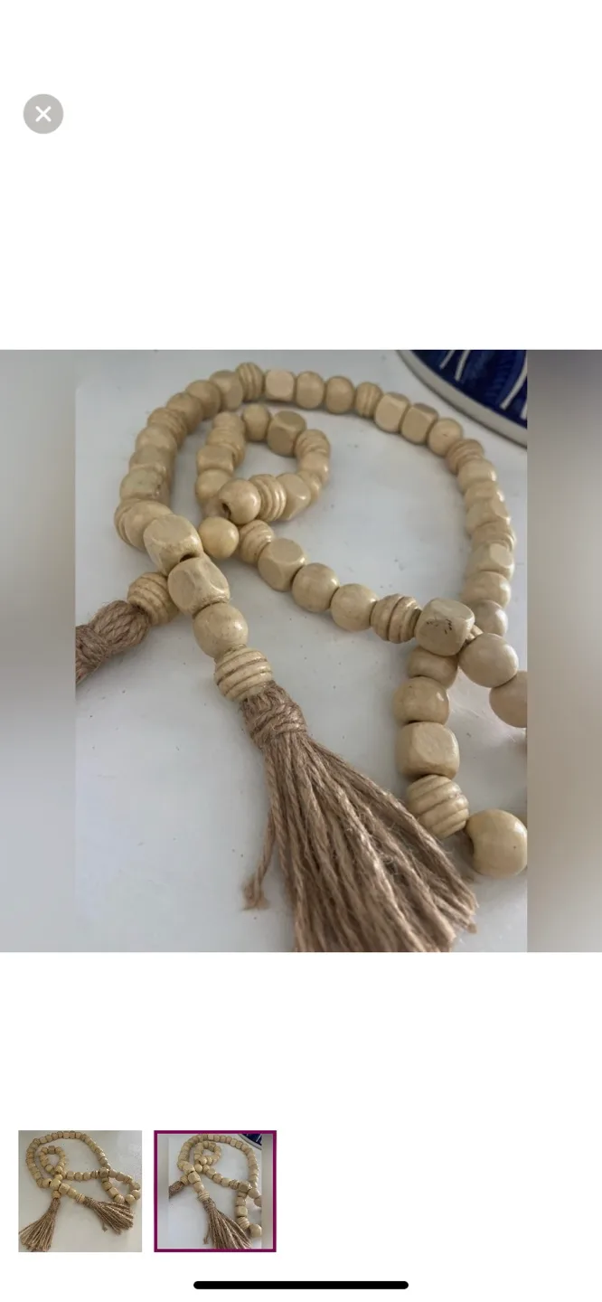 Beaded garland with jute tassels image indicator(2)