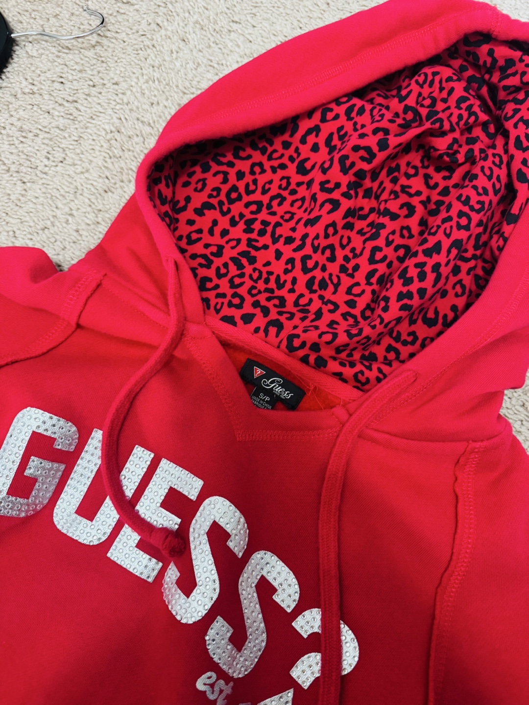 Red Guess Hoodie Size Small - photo 2