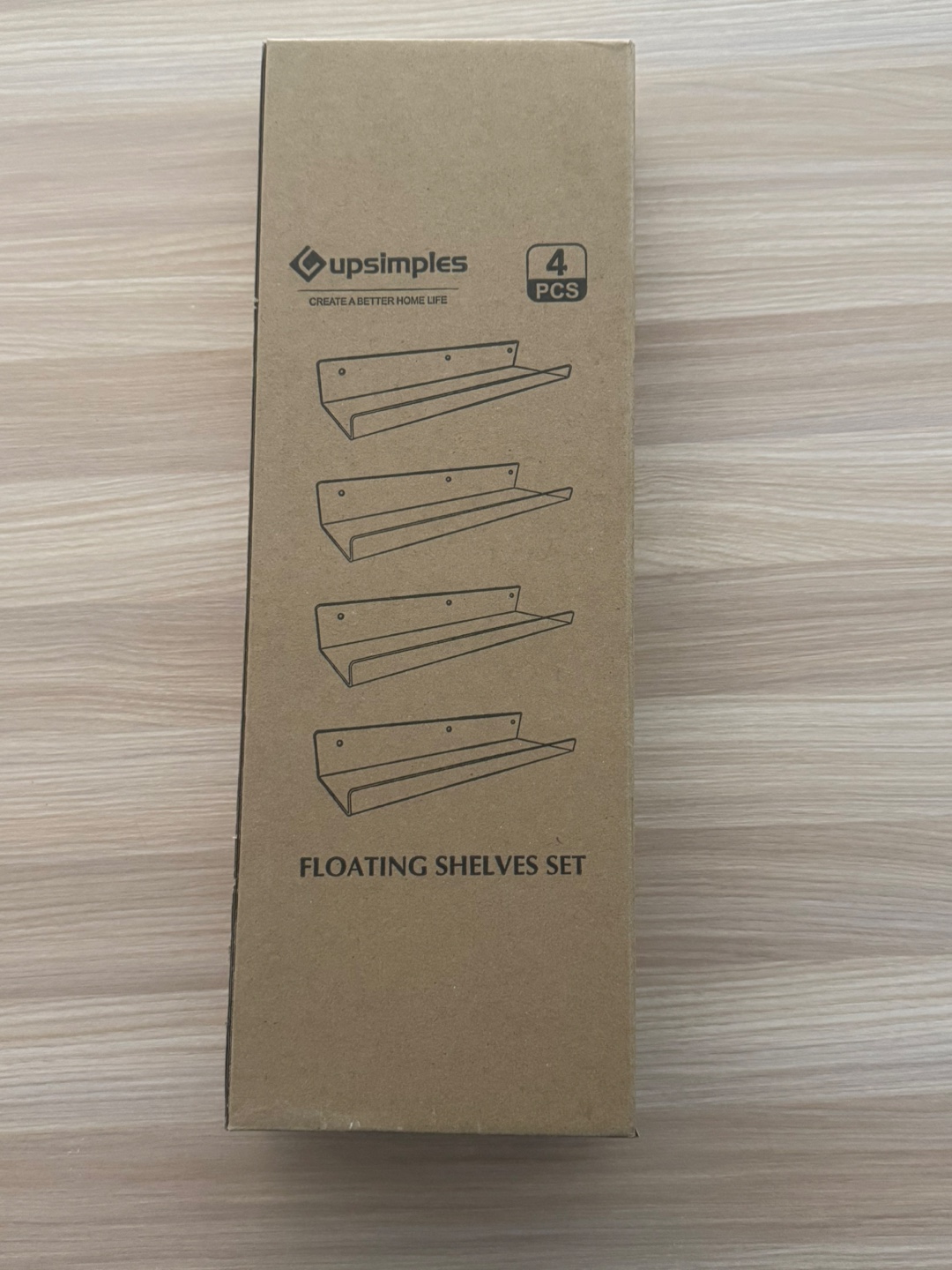 Floating Shelves - Set of 4 - Clear Acrylic - 15 inch - photo 4