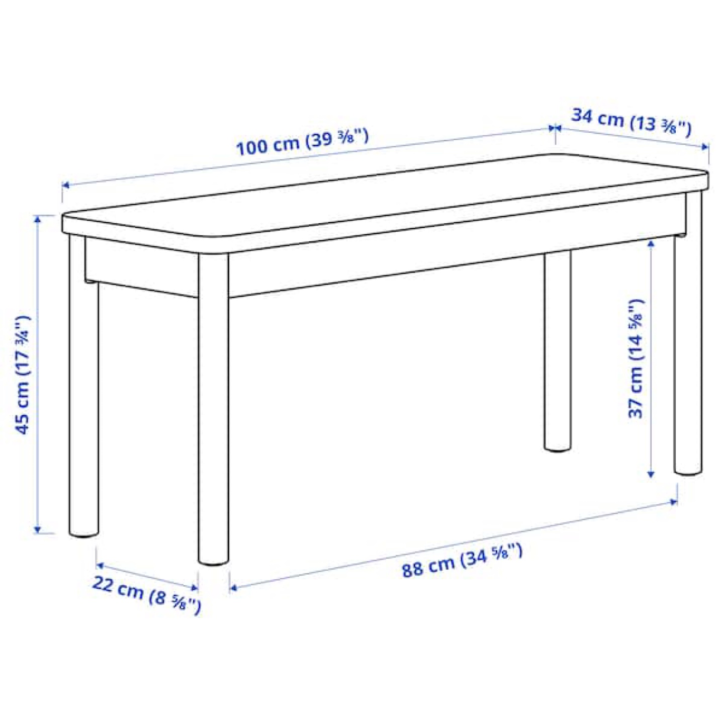 IKEA Rönninge Wooden Bench - photo 5