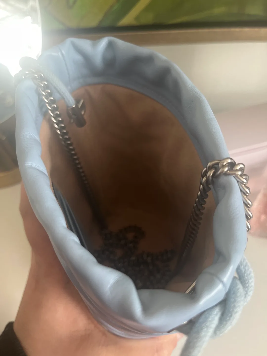 Gucci Light Blue Quilted Bucket Bag image indicator(6)