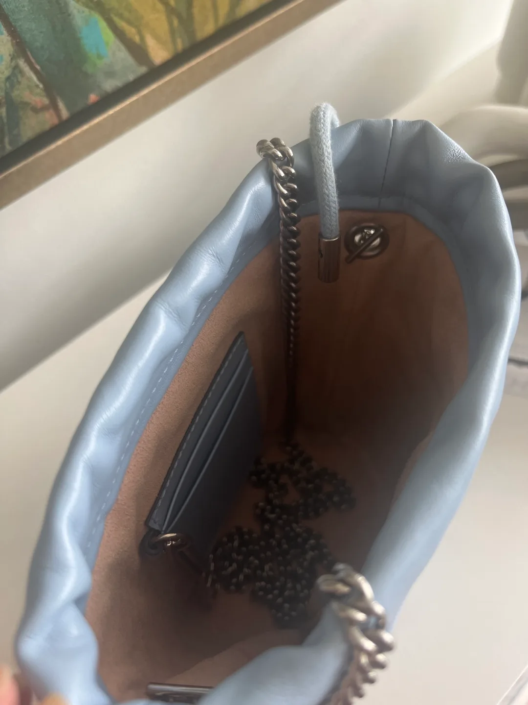 Gucci Light Blue Quilted Bucket Bag image indicator(2)