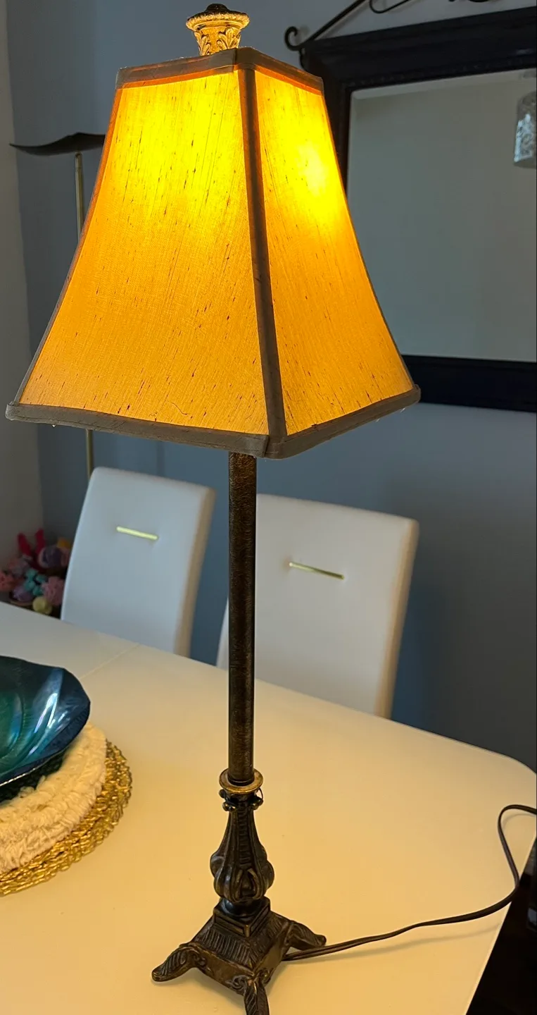 Elegant Table Lamp with Beige Shade🥕 image indicator(2)