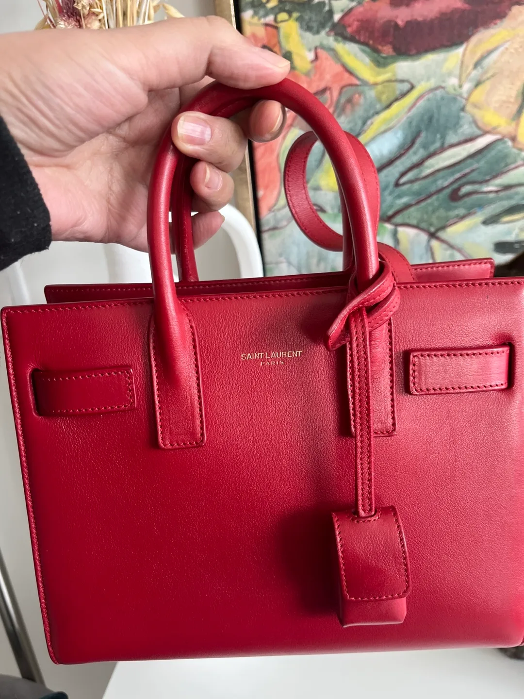 Saint Laurent Red Leather Mini Bag image indicator(4)