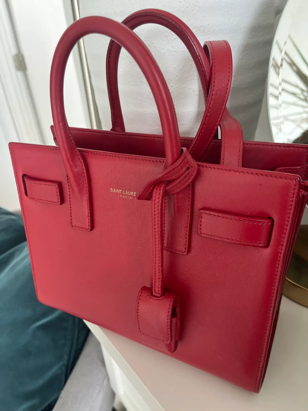 Saint Laurent Red Leather Mini Bag image indicator(5)