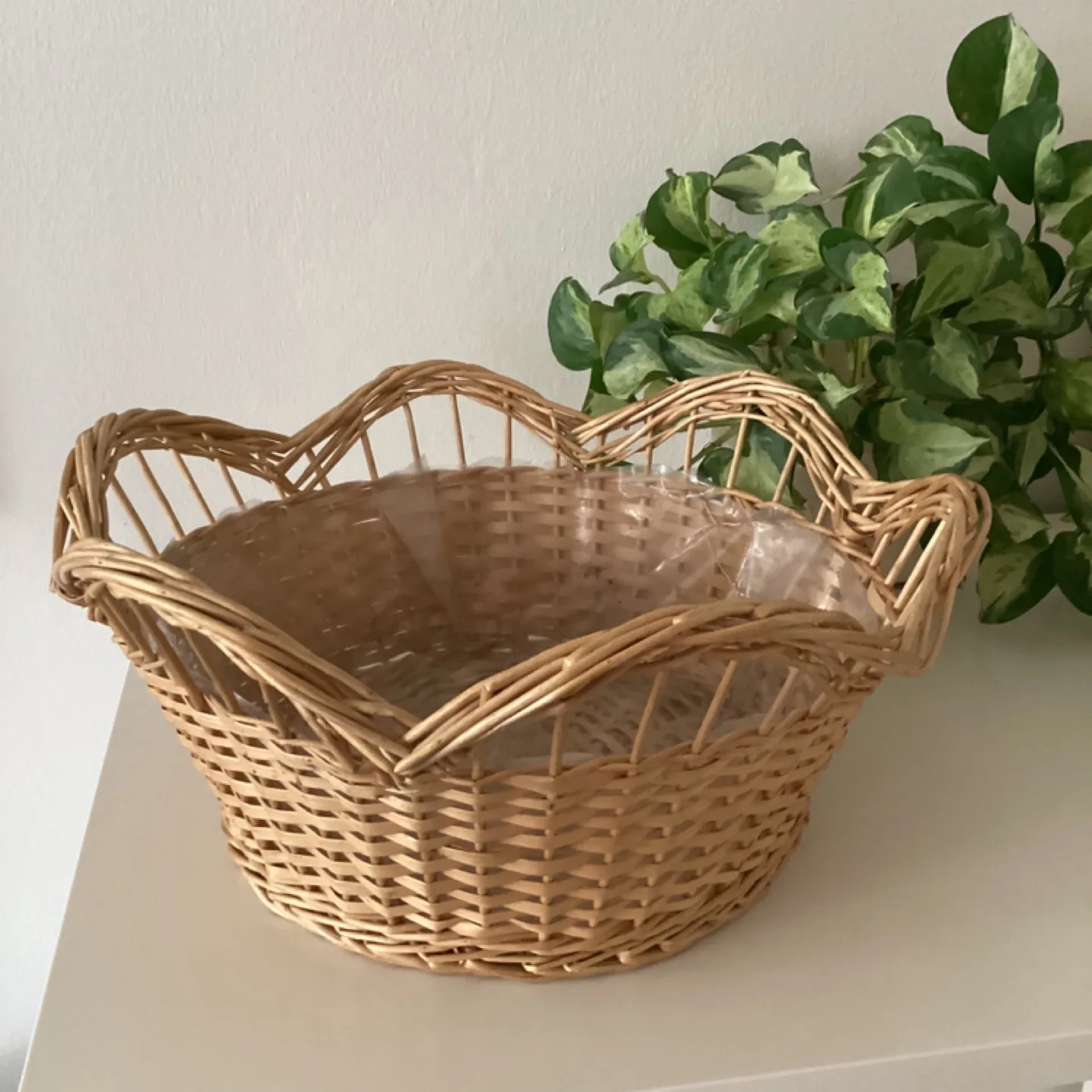 Scalloped Wicker Basket 💚 image indicator(4)