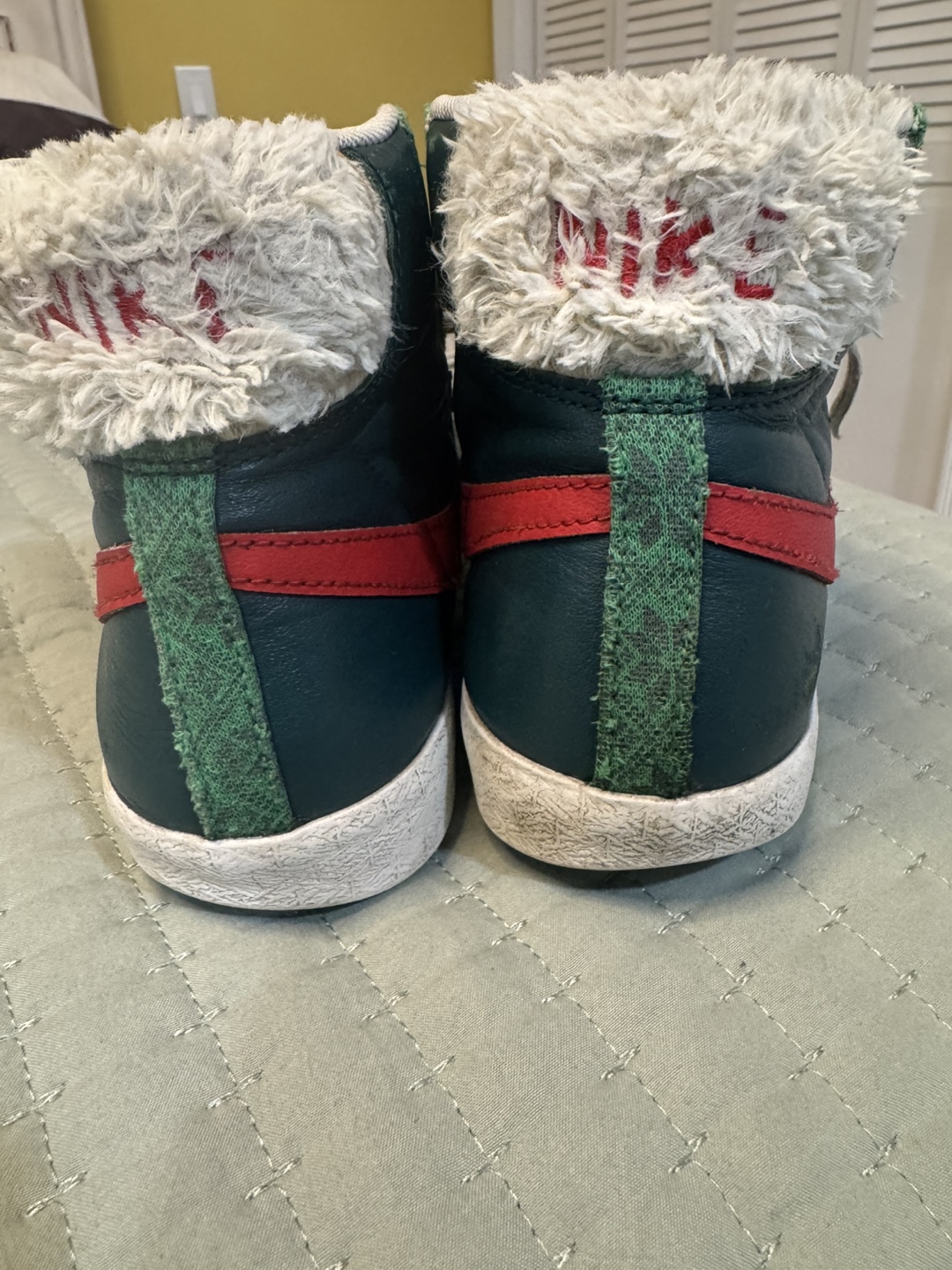 Nike Blazer Mid 77 Vintage Green/Red Snakeskin High Top Sneakers - photo 5