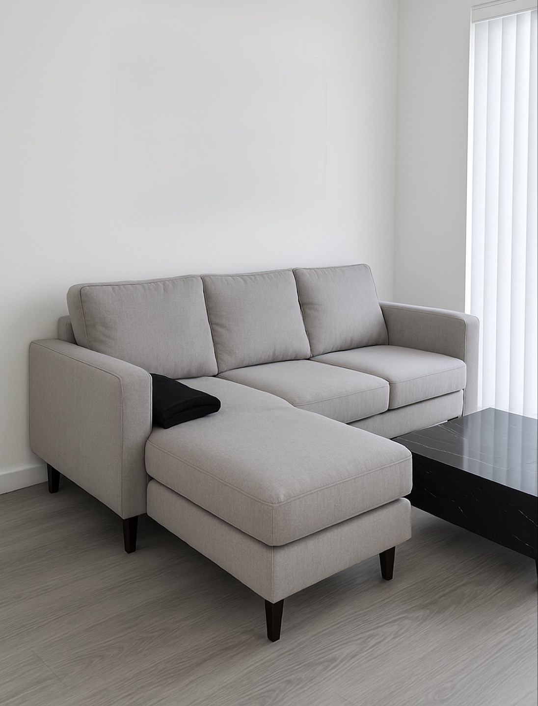 Grey Sectional Sofa with Chaise Lounge