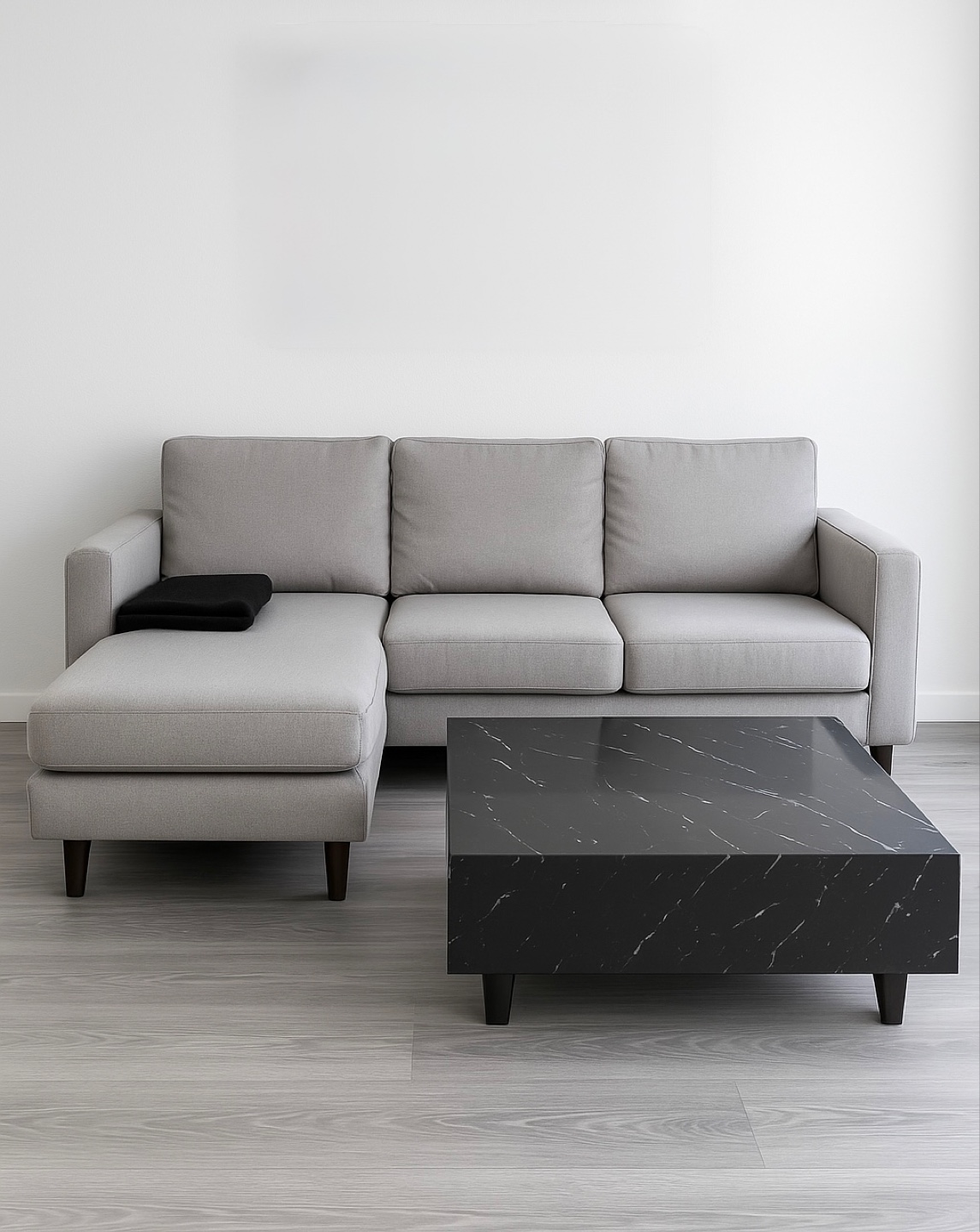 Grey Sectional Sofa with Chaise Lounge - photo 2