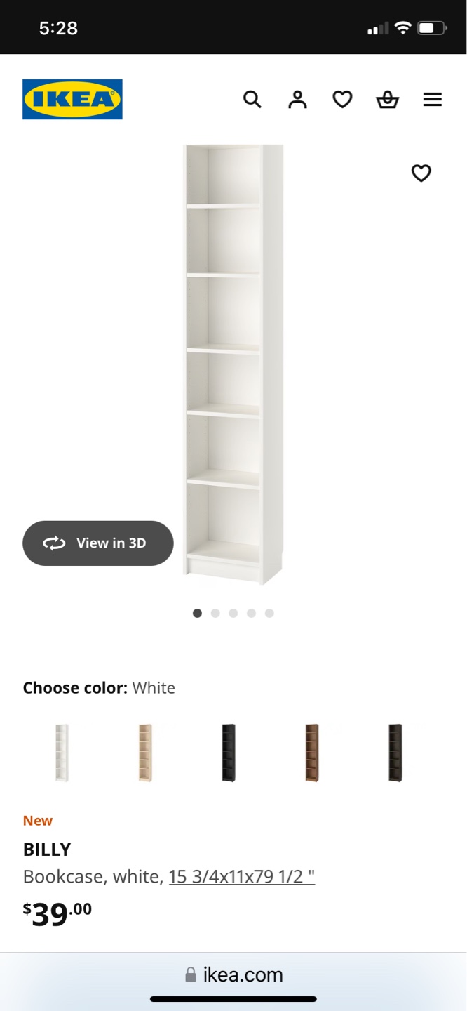 Pair of IKEA BILLY Bookcases - White - photo 2