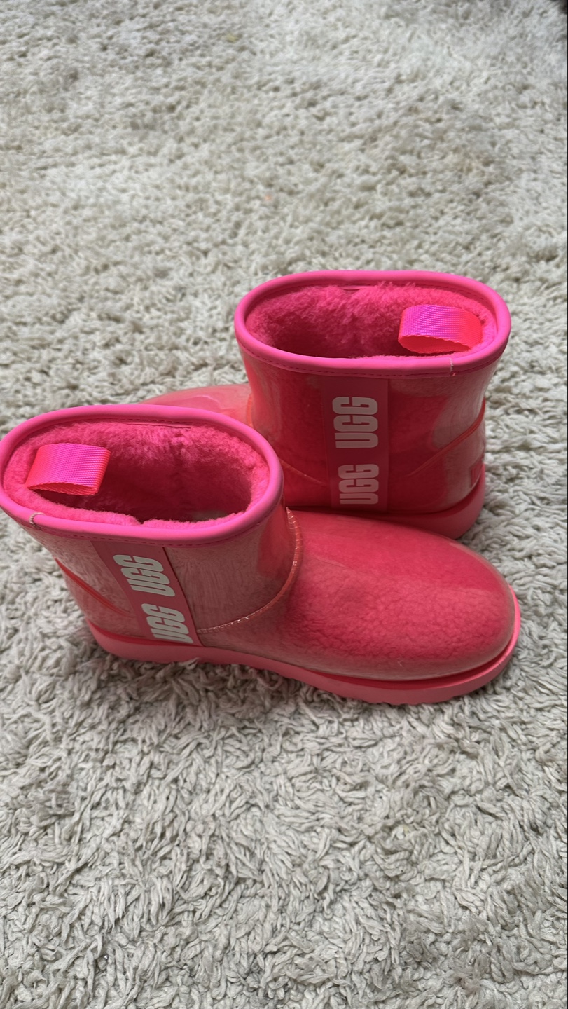 UGG Pink Kids' Mini Bailey Bow II Boots Size 7 - photo 2