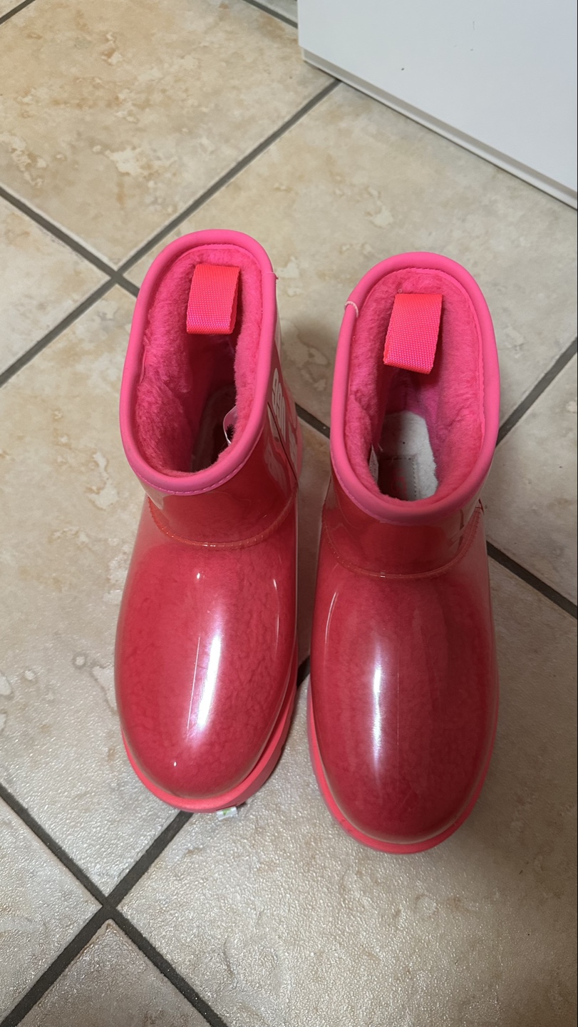 UGG Pink Kids' Mini Bailey Bow II Boots Size 7 - photo 3