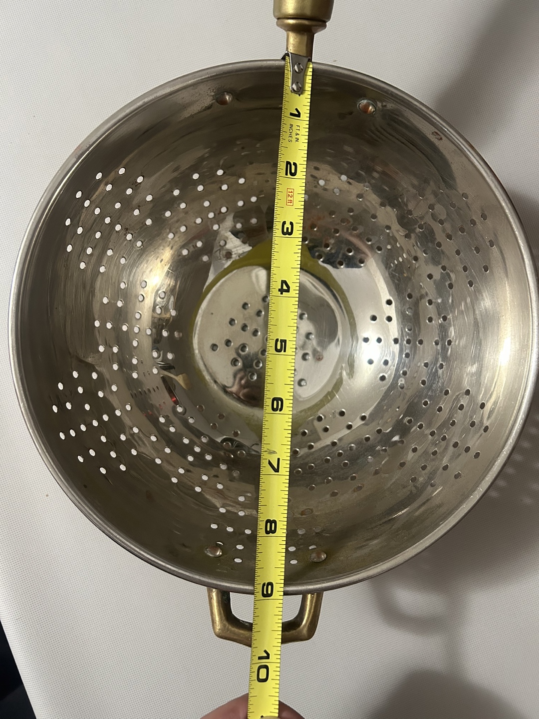 Vintage Copper Colander and Frying Pan Set - photo 3