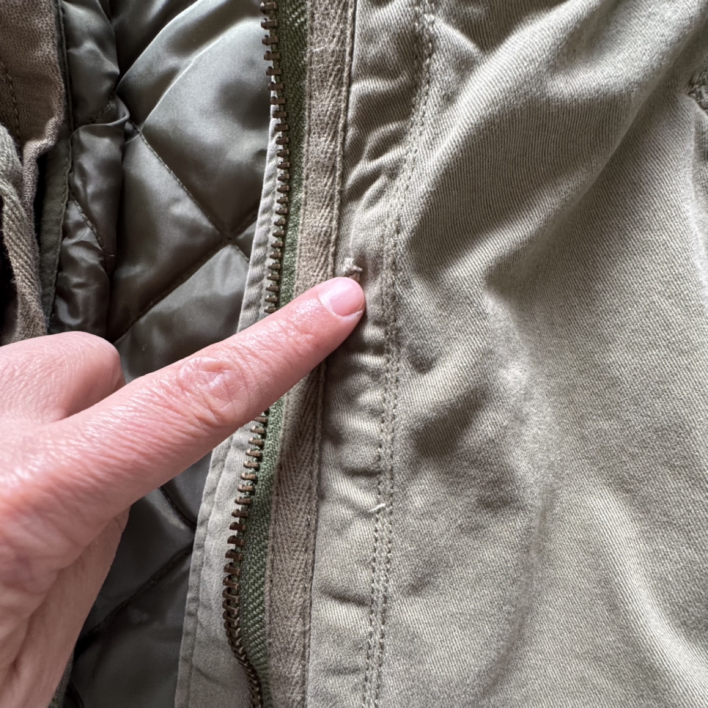 Gap Petite Parka, Olive Green, Size Small - photo 5