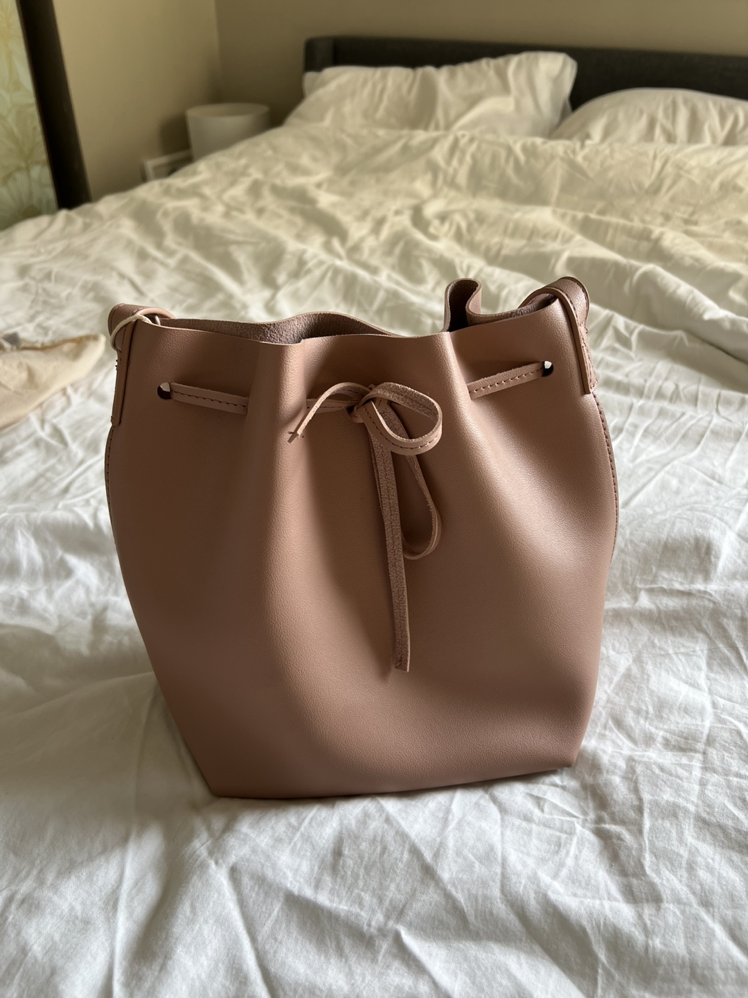 Kayla Ava Blush Pink Bucket Bag