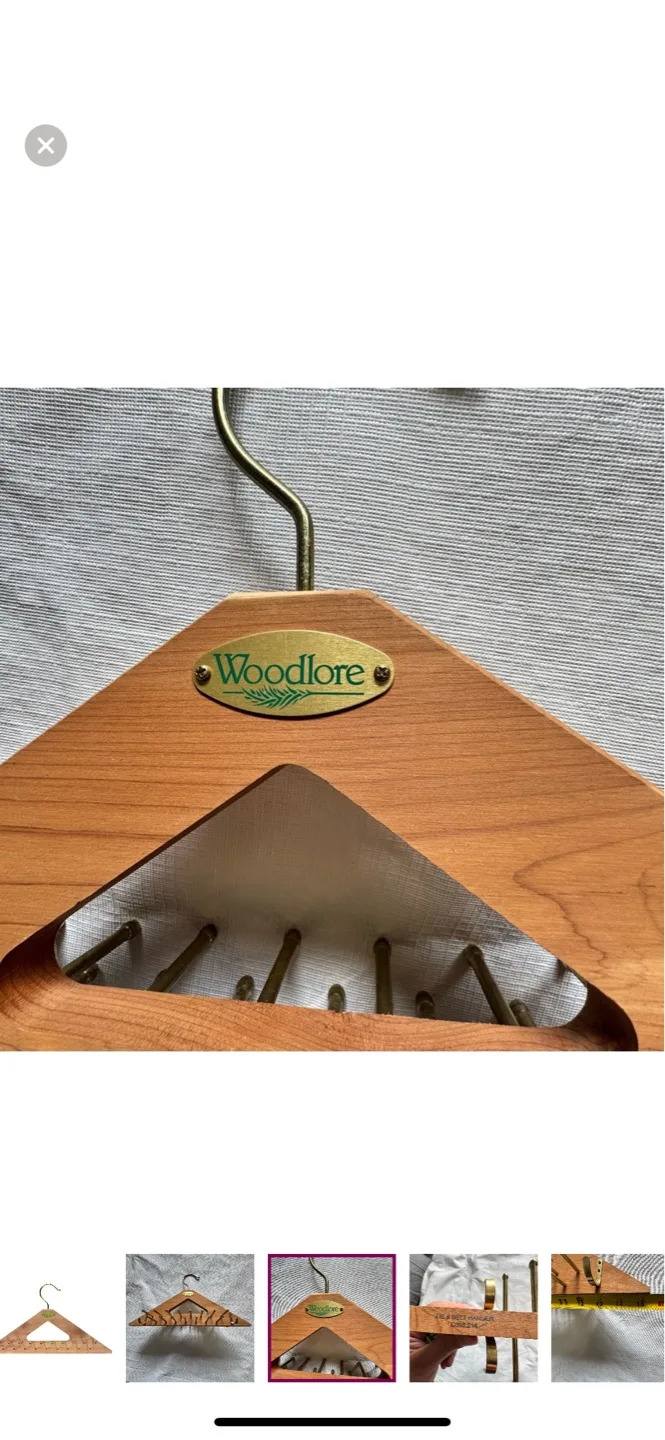 Woodlore Wooden Hanger for ties, scarf , belt image indicator(3)