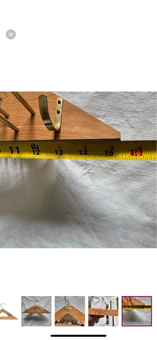 Woodlore Wooden Hanger for ties, scarf , belt image indicator(4)