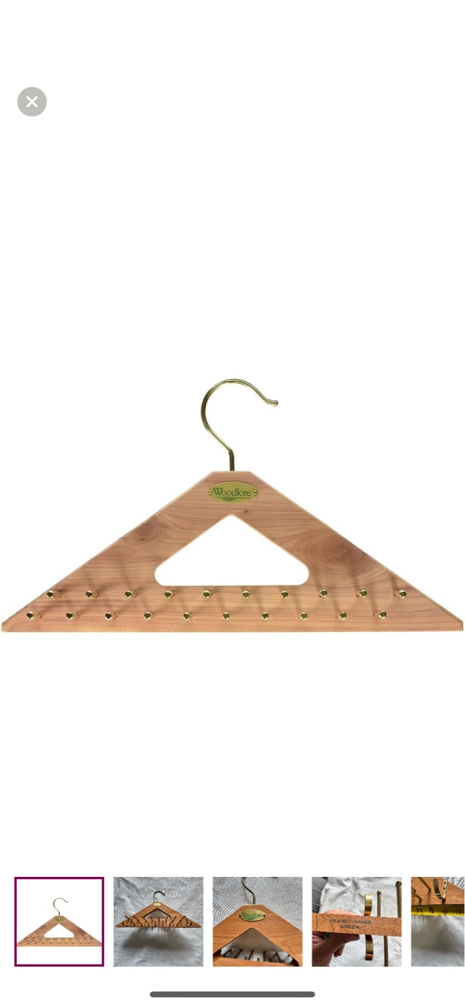 Woodlore Wooden Hanger for ties, scarf , belt