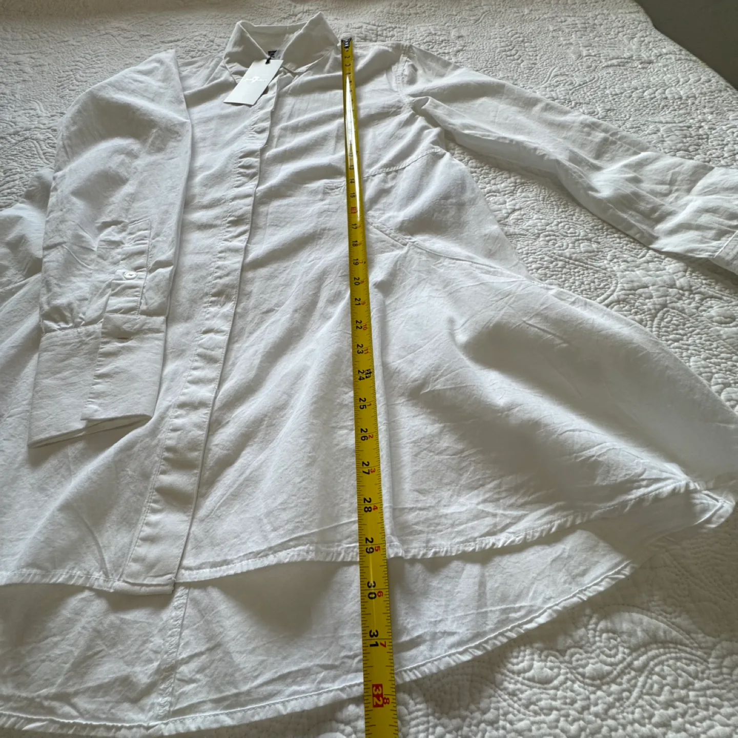 For All Mankind White Cotton Shirt Size Small image indicator(6)
