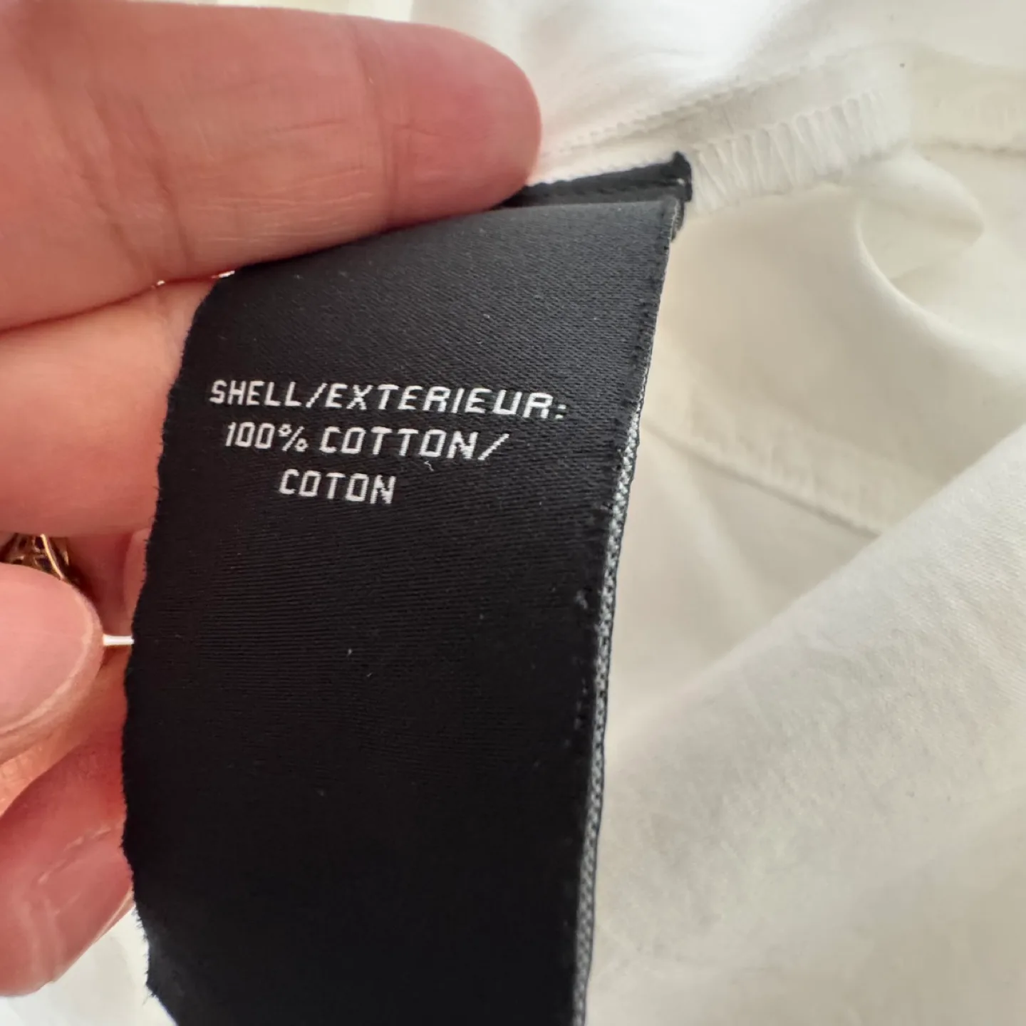 For All Mankind White Cotton Shirt Size Small image indicator(3)