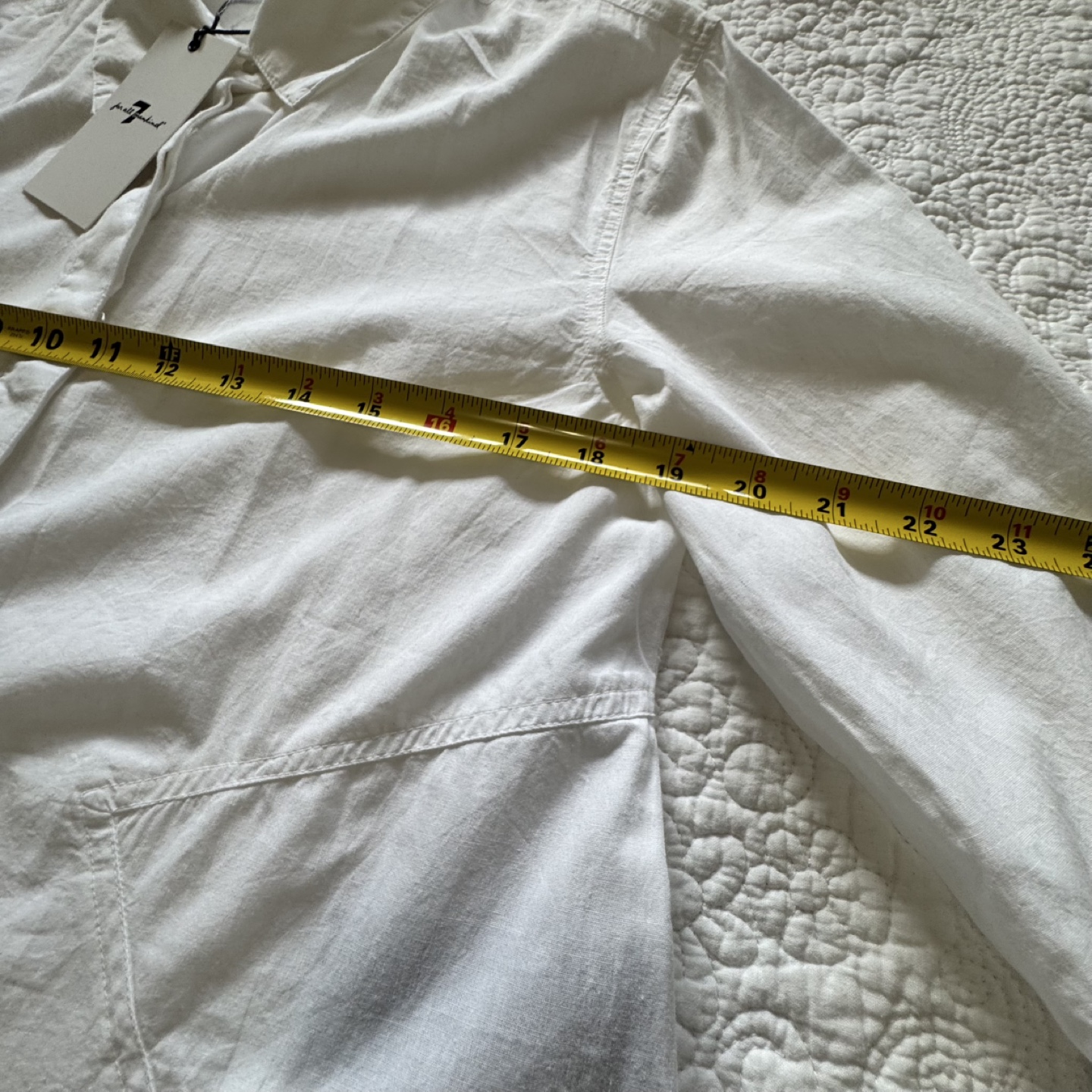 For All Mankind White Cotton Shirt Size Small - photo 5