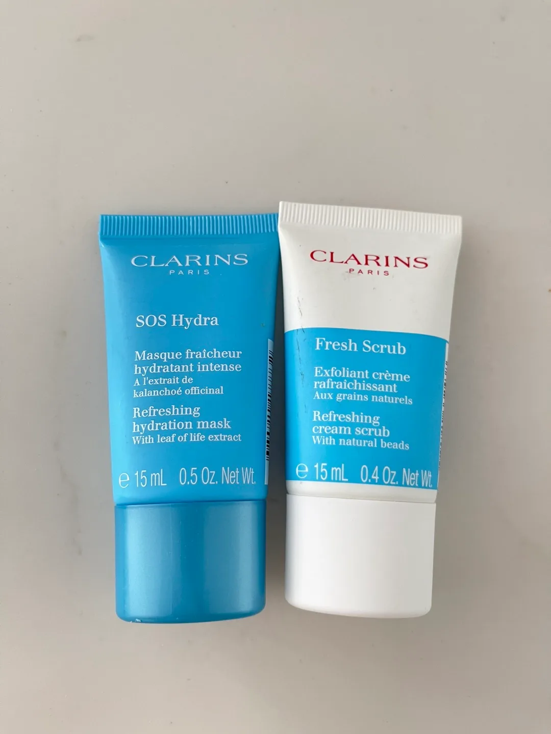 Clarins SOS Hydra Mask & Fresh Scrub Duo (Travel Size) thumbnail