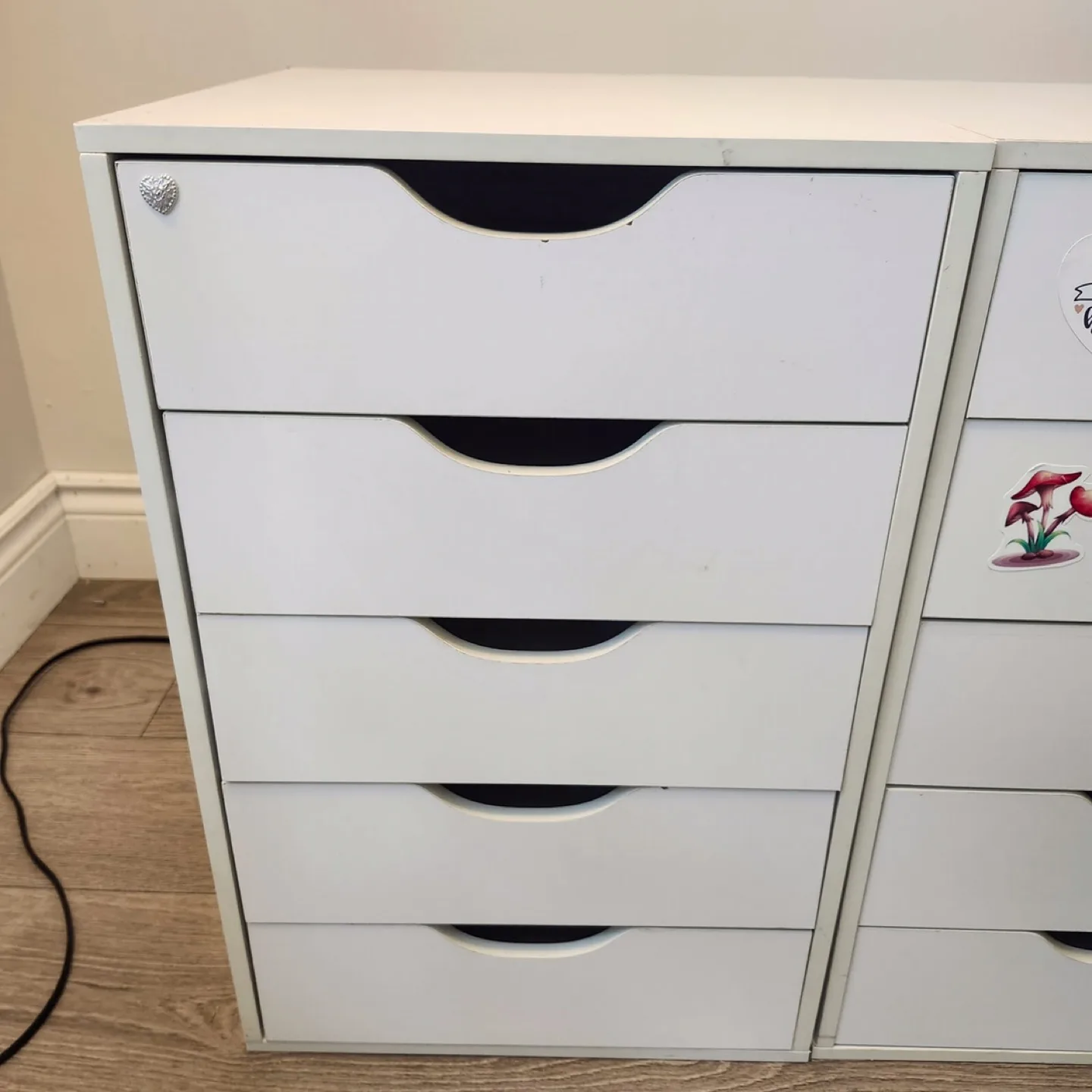 Pair of White 6-Drawer Storage Units image indicator(3)