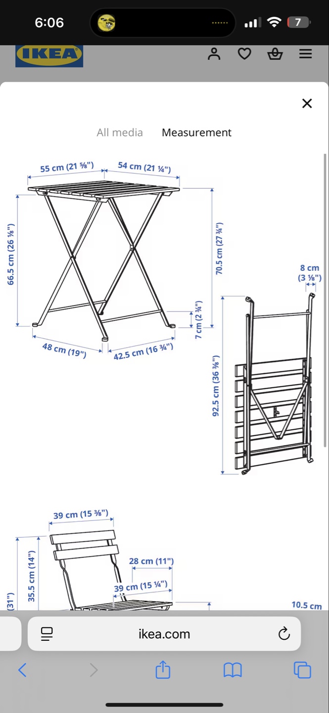 IKEA TÄRNÖ Bistro Set - White/Green - photo 5