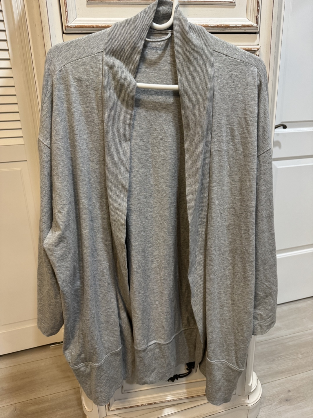 Gray Open Cardigan Sweater