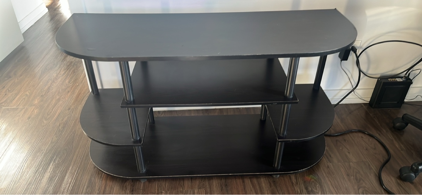 Black 3-Tier Entertainment Center