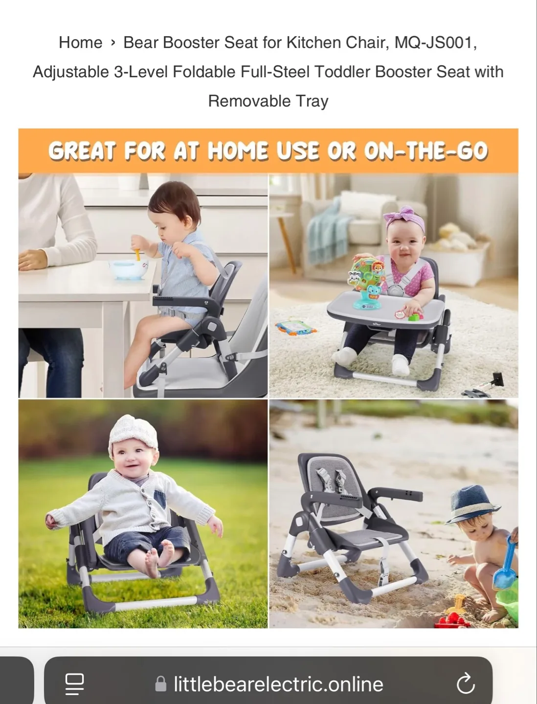 Little Bear E Toddler Booster Seat with Tray - image indicator(2)