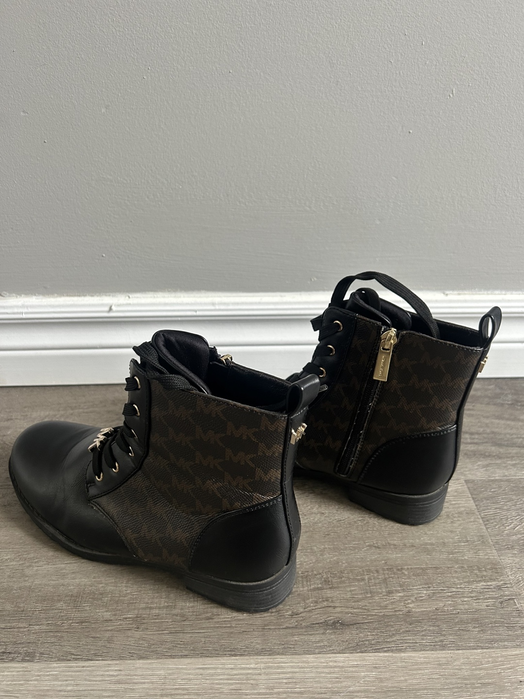 Michael Kors Monogram Lace-Up Ankle Boots - photo 3