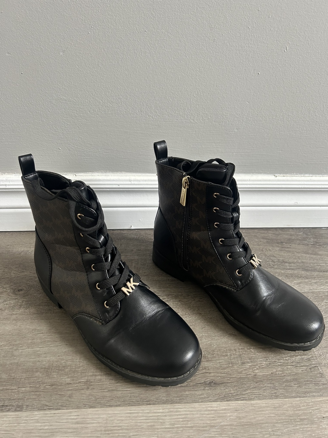 Michael Kors Monogram Lace-Up Ankle Boots - photo 2