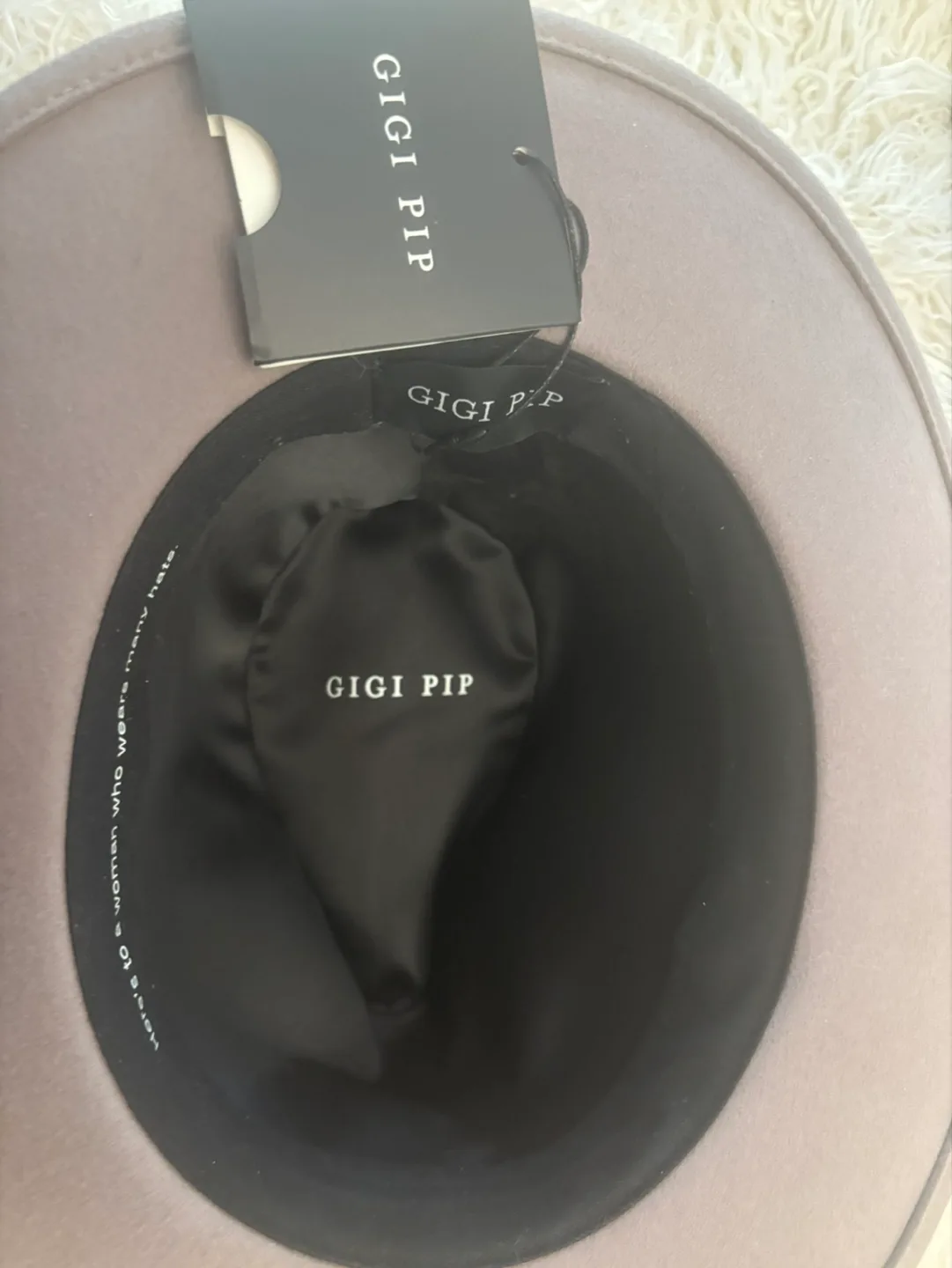 Gigi Pip Grey Wool Fedora Hat image indicator(3)