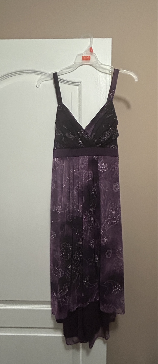 Purple Sequin Detail Dress