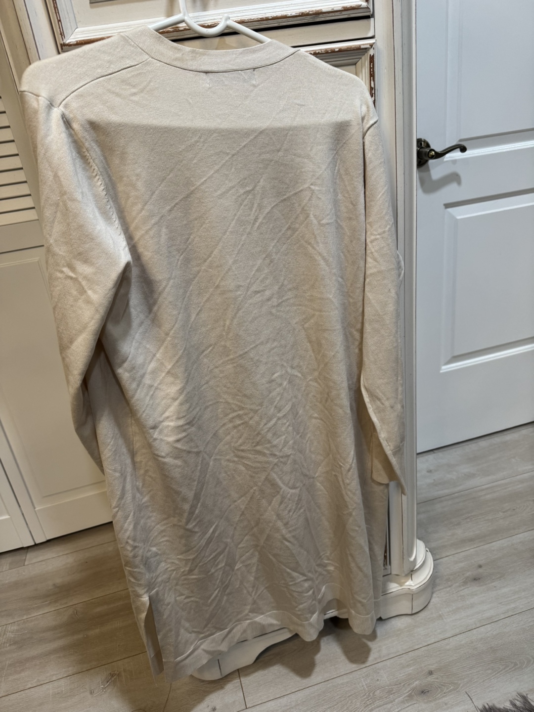 August Silk Long Cardigan - Beige - photo 4