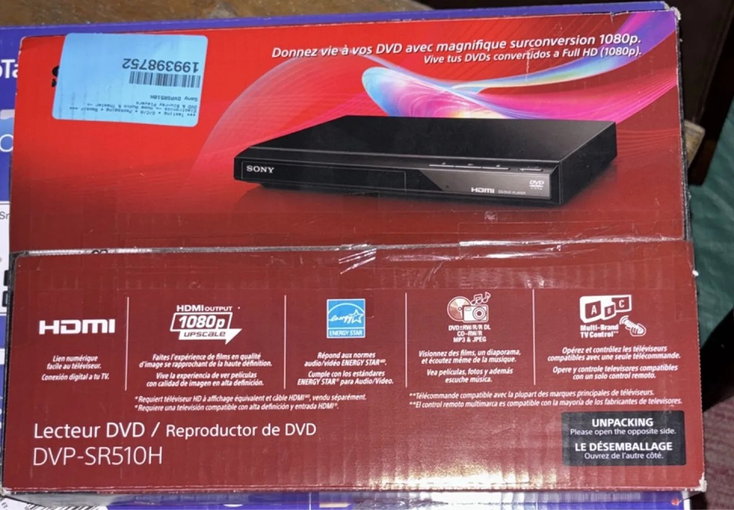 Sony DVP-SR510H DVD Player - 1080p Upscaling thumbnail