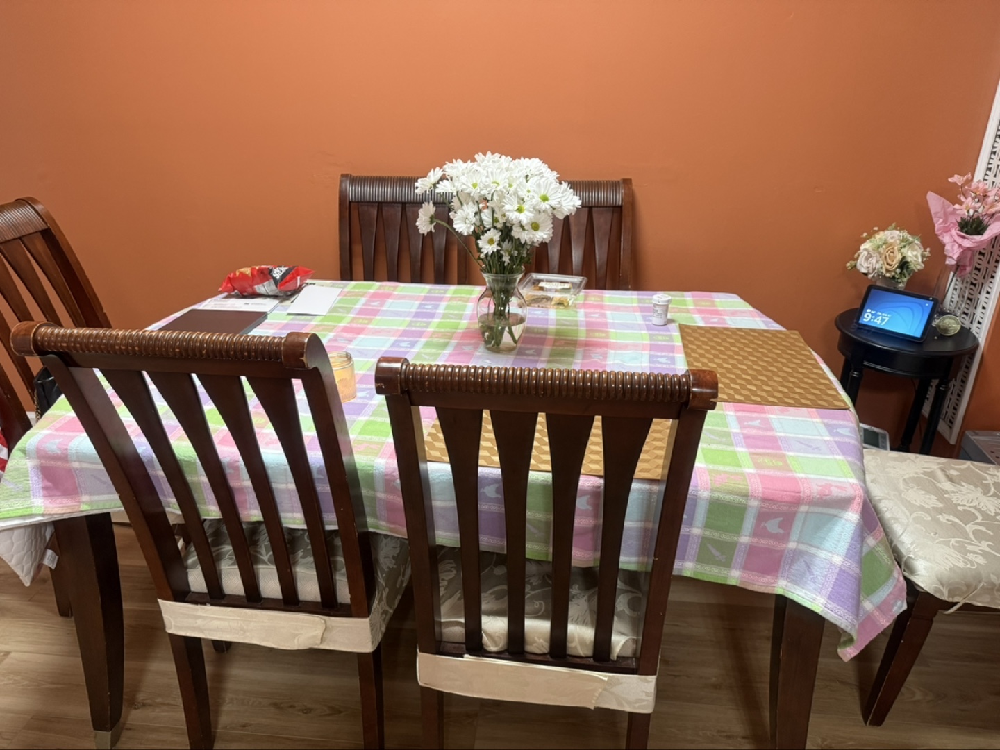Dining Table Set with Six Chairs