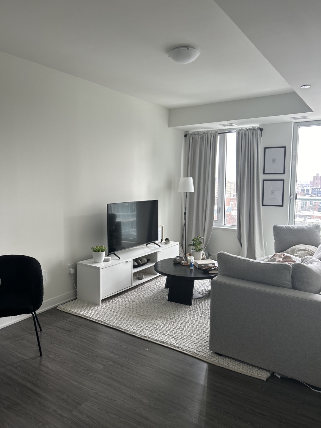 White TV Stand with Storage - photo 3