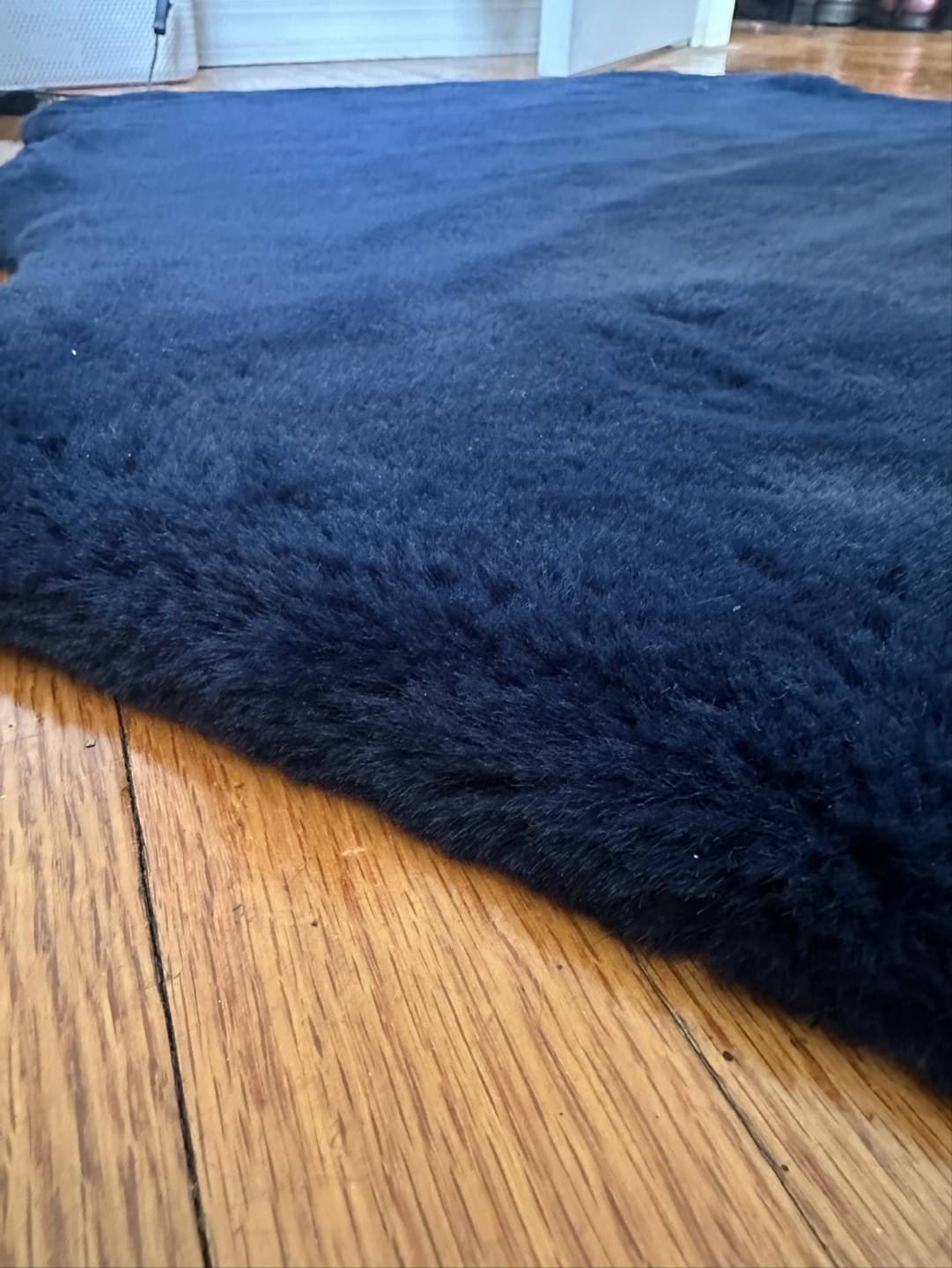 Soft Navy Blue Rug - Faux Rabbit Fur - photo 3